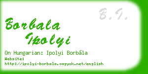 borbala ipolyi business card