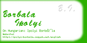 borbala ipolyi business card